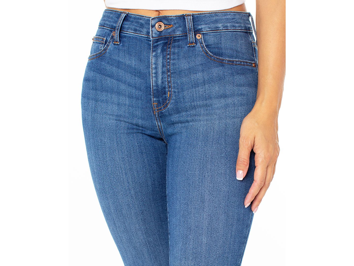 Женские джинсы Celebrity Pink Juniors' Curvy Mid-Rise Skinny Ankle, цвет: Governor — фото 4