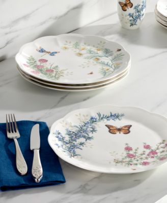 Butterfly Meadow Herbs Dinner Plates, Set of 4