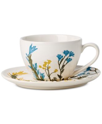 Wildflowers Tea Cup & Saucer, Set of 4