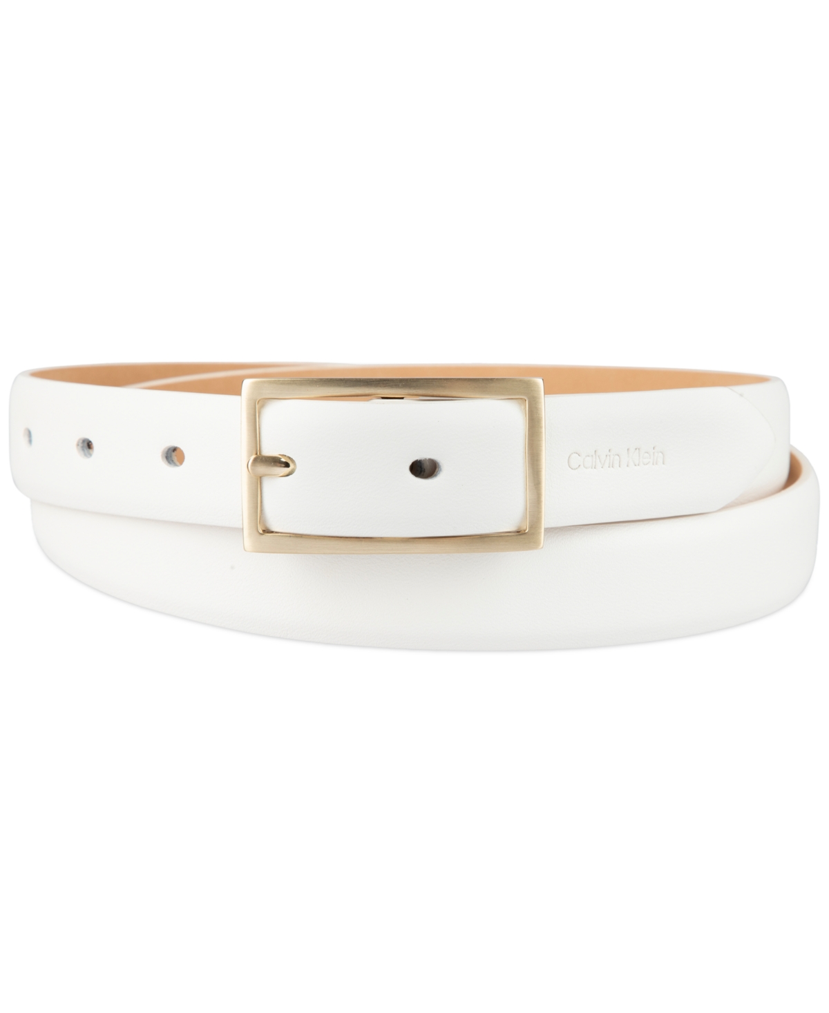 Skinny Center-Bar-Buckle Dress Belt - Black