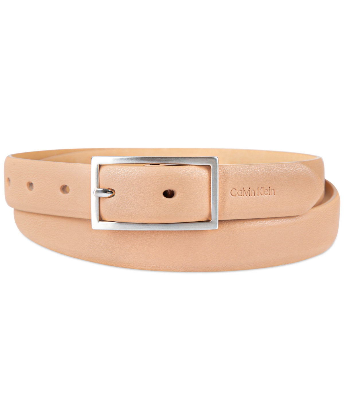 Skinny Center-Bar-Buckle Dress Belt - Black