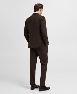 Men's Slim-Fit Wool Suit Blazer