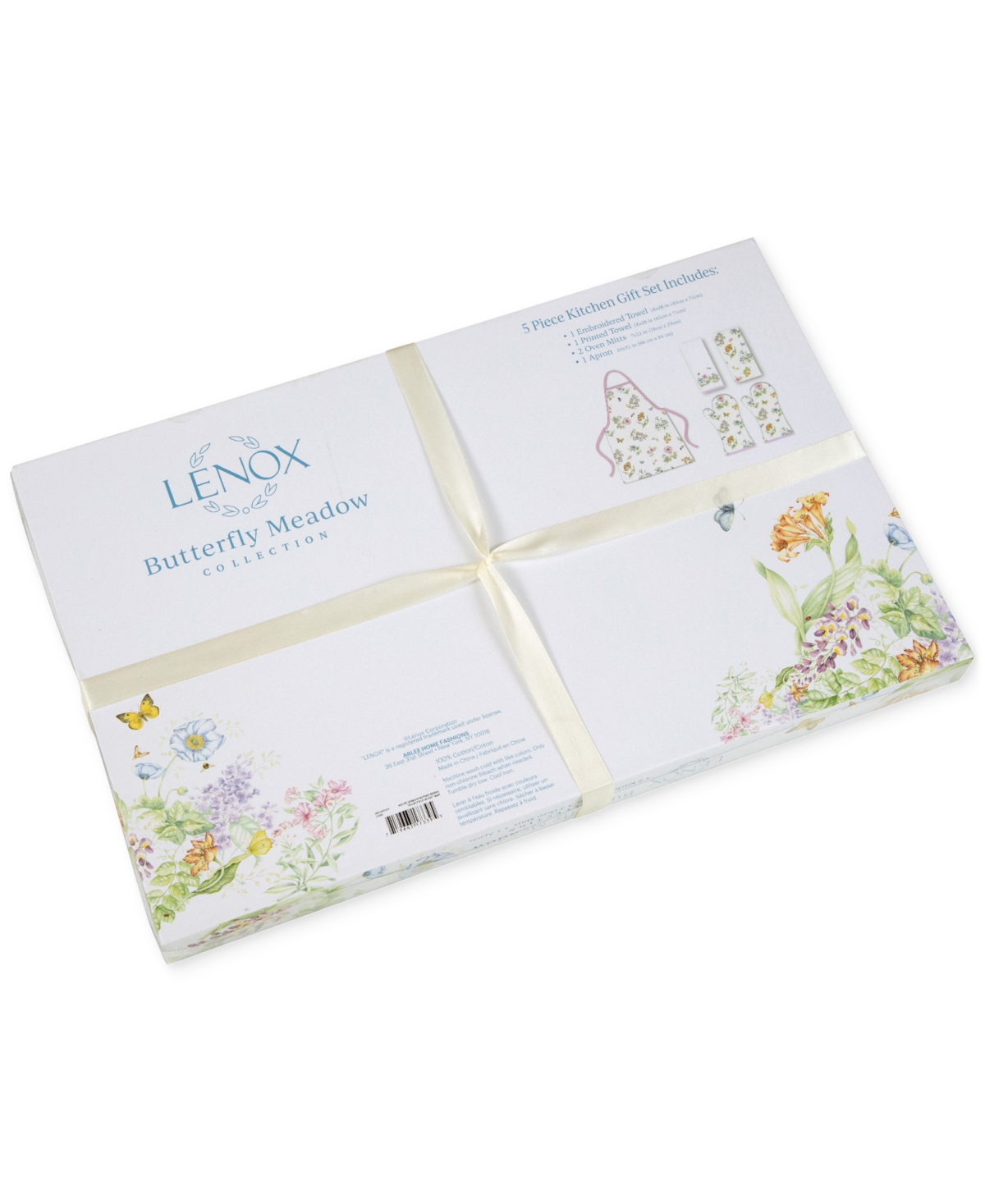 Lenox Butterfly Meadow 5-piece Kitchen Linens Gift Set In White
