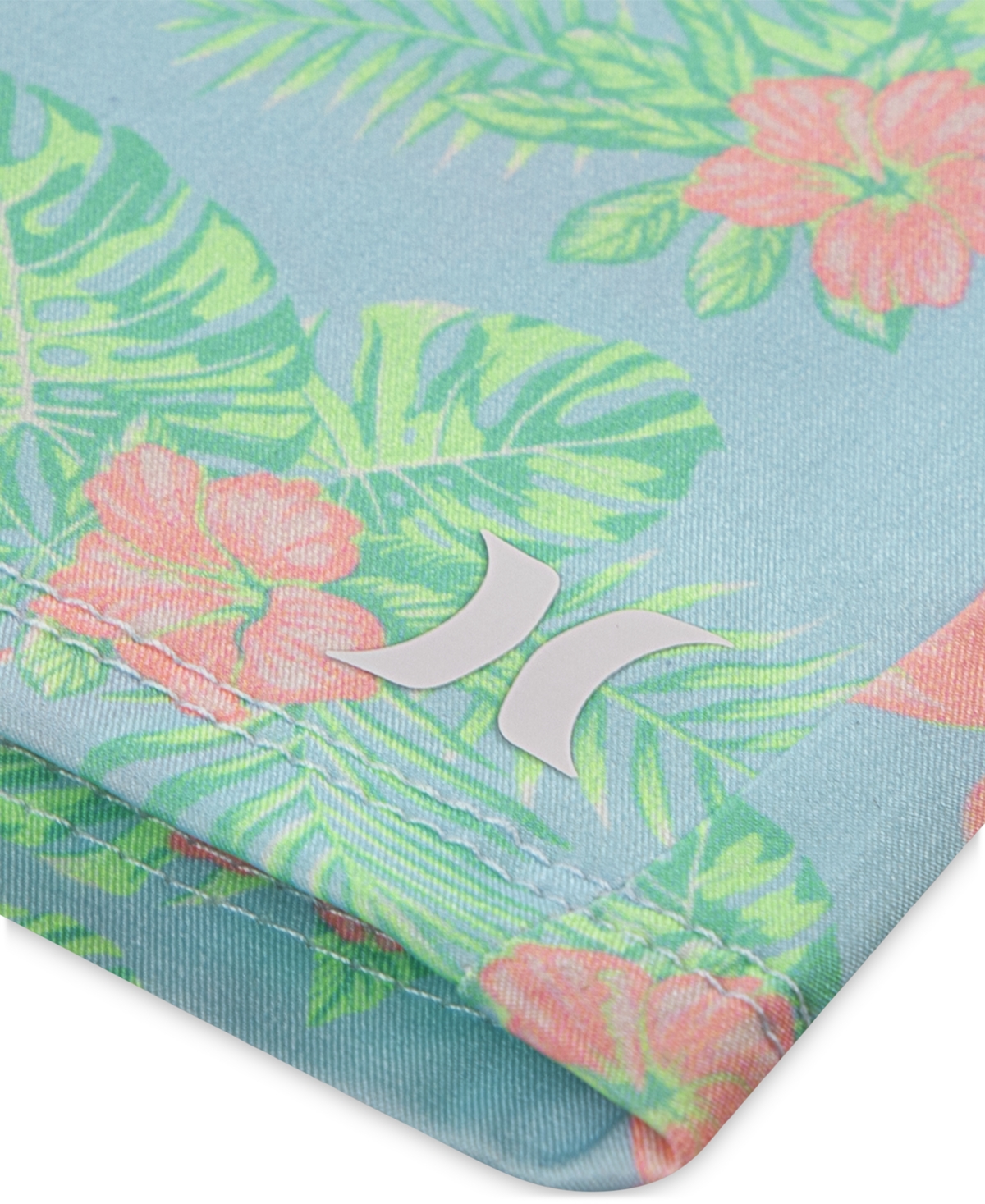 Hurley Two-piece Rashguard Swimsuit In Blue Flamingo