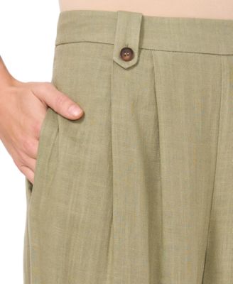 CeCe Women's Pleated Side-Zip Pants