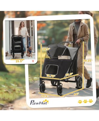 One-Click Foldable Dog Stroller for M L Dogs, Pet Stroller,
