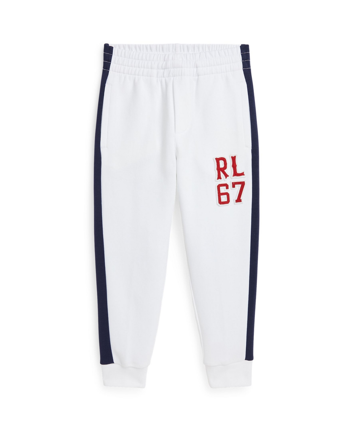 Polo Ralph Lauren Big Boys Logo Double Knit Joggers In White