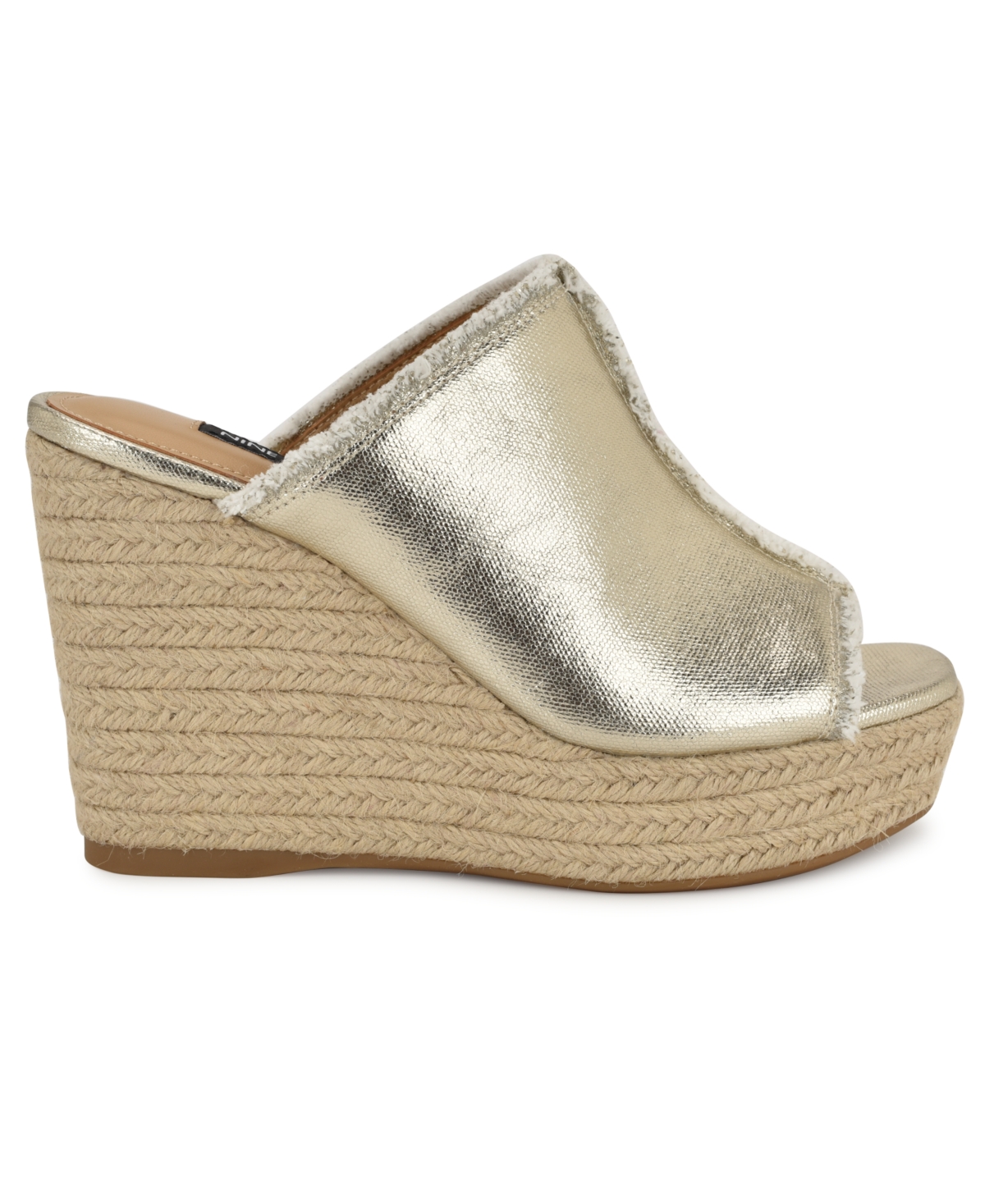 Nine West Baja Platform Wedge Sandal In Gold
