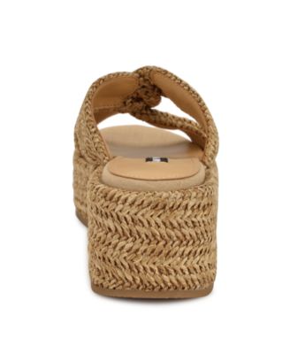 夏定番★【NINE WEST】Cerry プラット フォーム サンダル Nine West Women's Cerry Woven Platform Wedge Sandals - Macy's