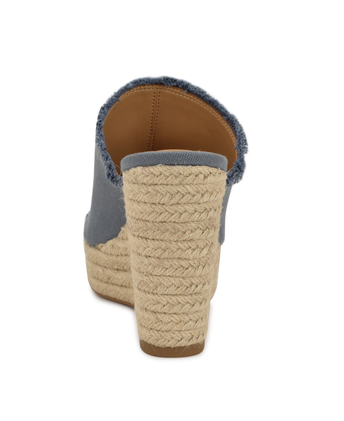 Shop Nine West Women's Baja Slip-on Espadrille Wedge Sandals In Light Blue