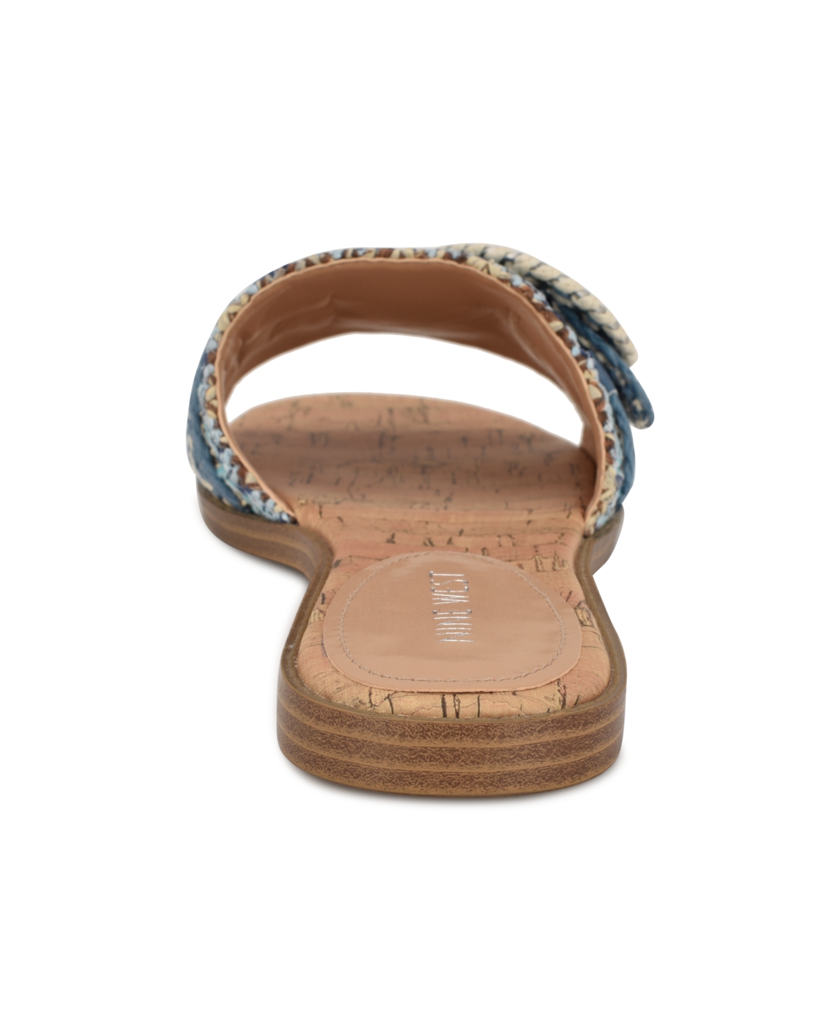 Shop Nine West Women's Poland Woven Slip-on Flat Sandals In Blue Multi