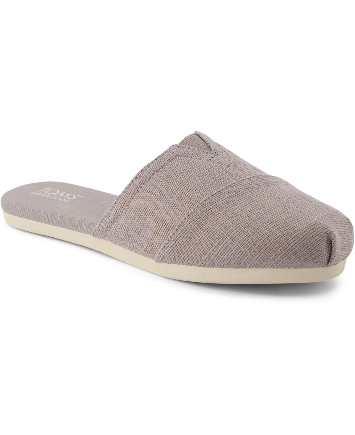 Shop Toms Women's Alpargata Espadrille Almond Toe Mules In Morning Dove Heritage Canvas