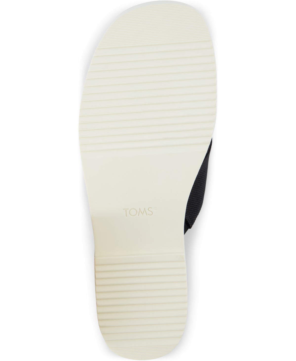 Toms Mae Crisscross Slide Sandal In Black Heavy Canvas