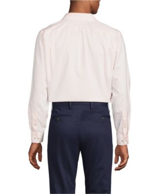 Men's Pattern No Iron Supima Pinpoint Straight Collar Dress Shirt