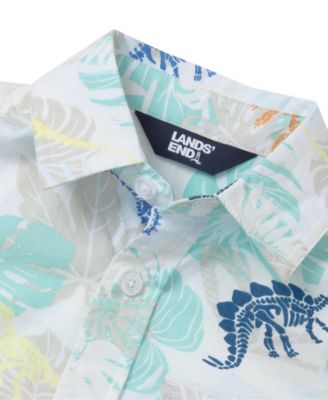 Girls Short Sleeve Poplin Camp Shirt