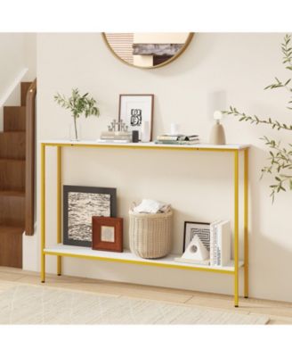 Console Table with Shelf with Dual Anti-Tipping Kits