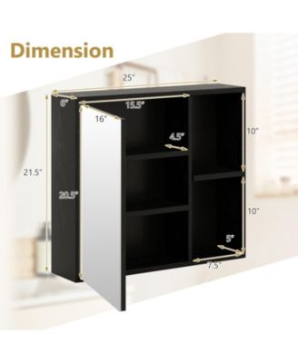 Bathroom Medicine Cabinet with Single Mirror Door