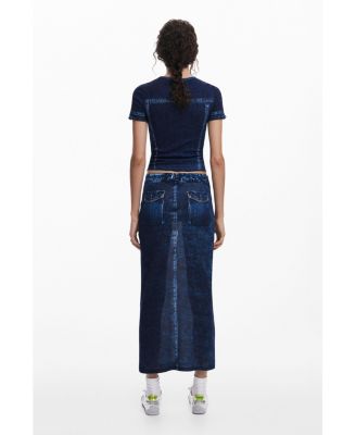 Women's Denim effect T-shirt