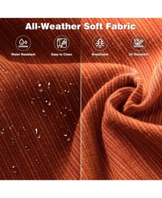 Outdoor Furniture Patio Furniture Conversation Set 5 Pieces All Weather Wicker High Back Couch with Ottomans