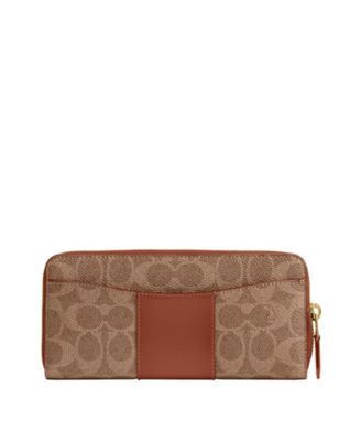 Essential Slim Accordion Signature Canvas Zip Around Wallet 