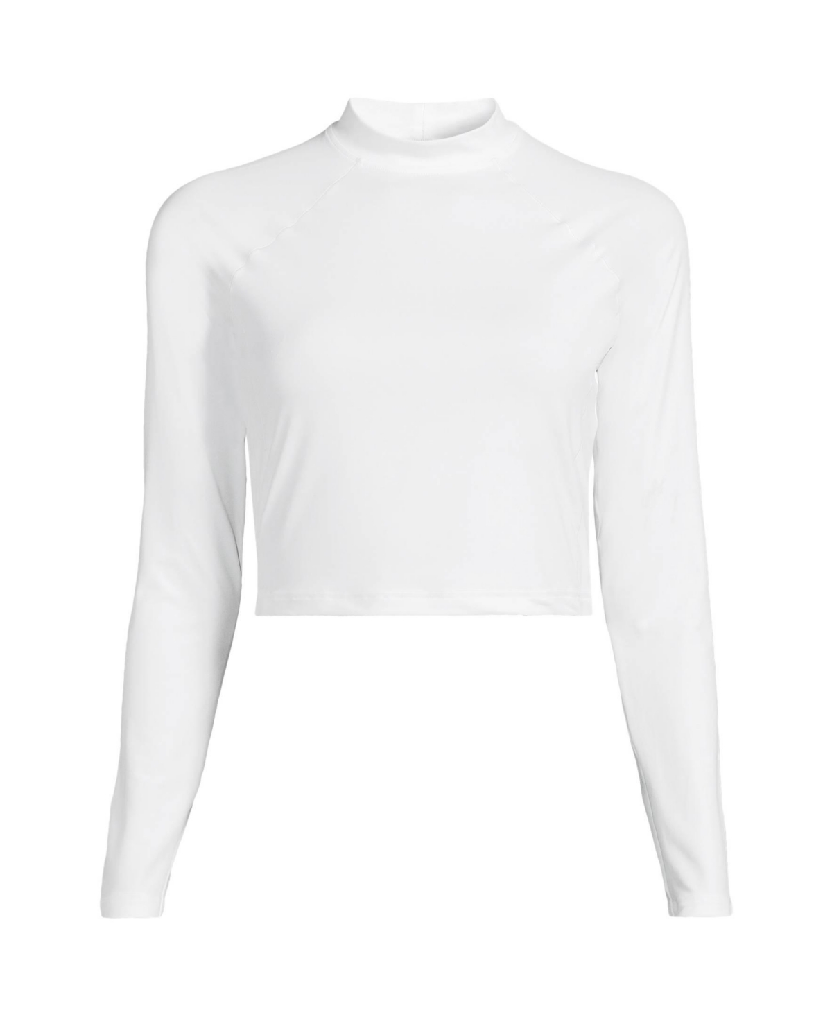 Lands' End Women's SunShade Upf 50 Long Sleeve Cropped Rash Guard