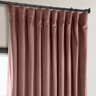 Extra Wide Heritage Plush Velvet Room Darkening Curtain