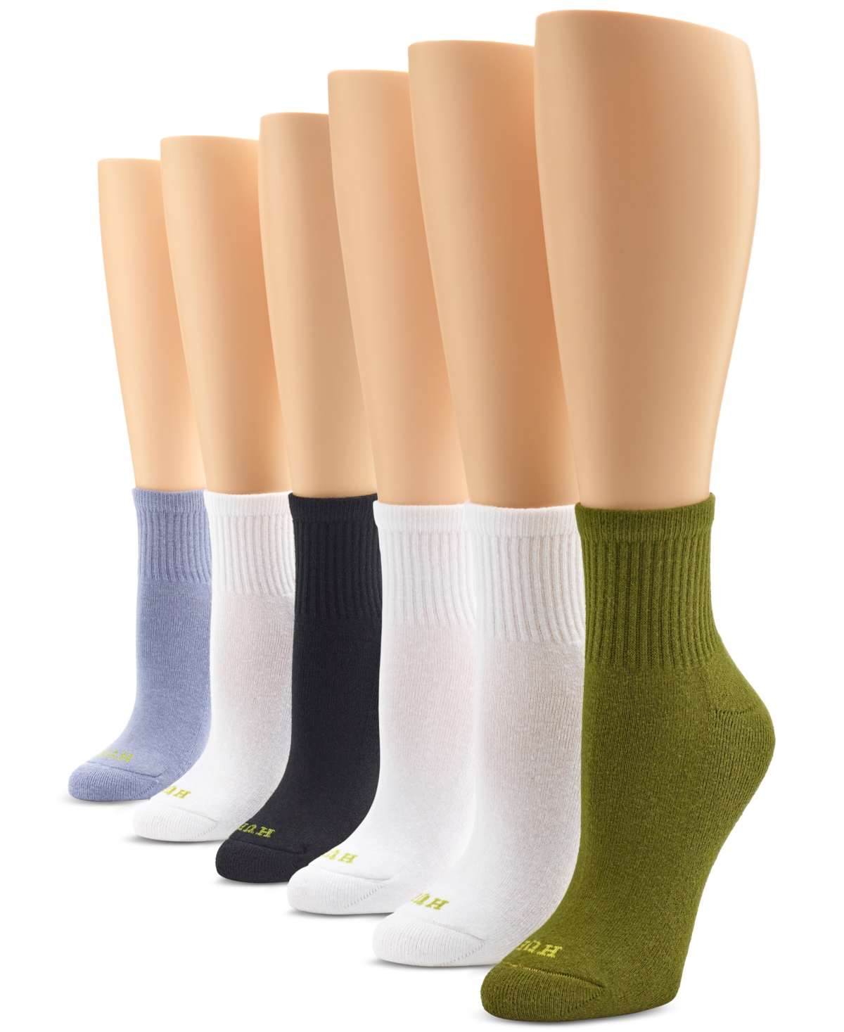 Women's Mini Crew 6 Pack Socks U10227 - Wild Rose