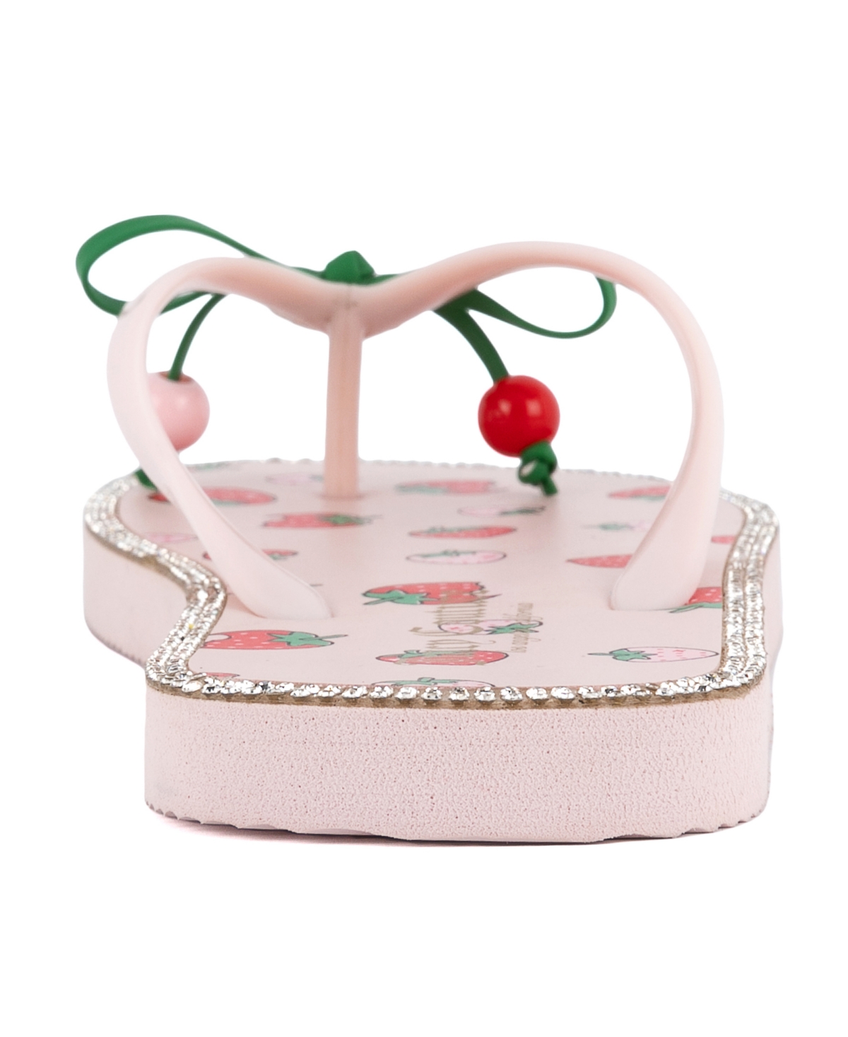 Shop Juicy Couture Women's Slurpy Fruity Flip Flops In Pink,strawberries