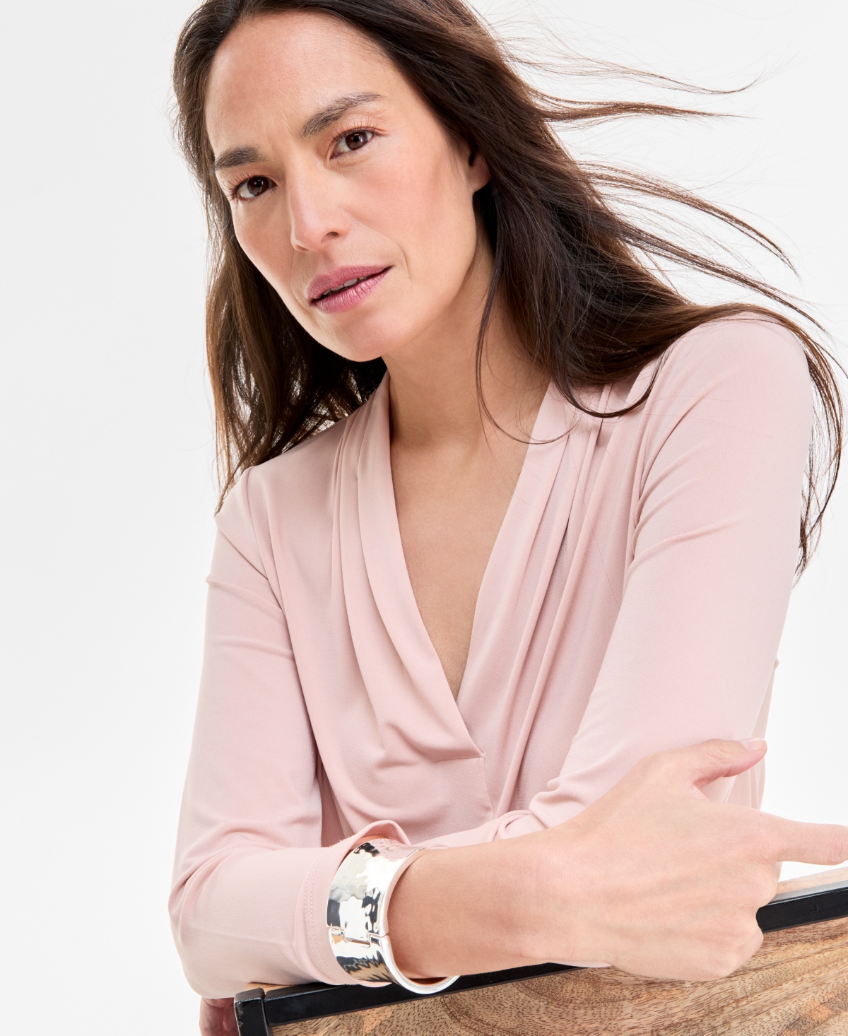 JM COLLECTION PETITE SOLID TOP, CREATED FOR MACY'S 