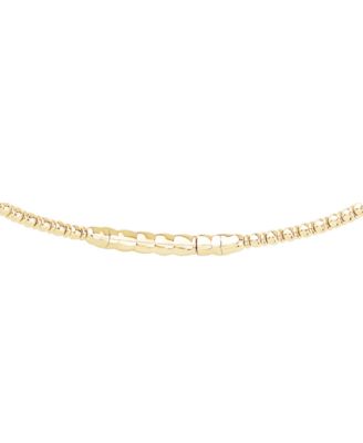 Diamond Station Bezel Flexible Bangle Bracelet (1/3 ct. t.w.) in 10k Gold
