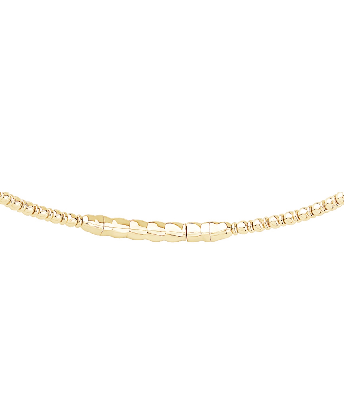 Macy's Diamond Station Bezel Flexible Bangle Bracelet (1/3 Ct. T.w.) In 10k Gold In Yellow Gold