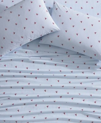 CLOSEOUT! Printed 200-Thread Count Cotton Percale 3-Pc. Sheet Set, Twin