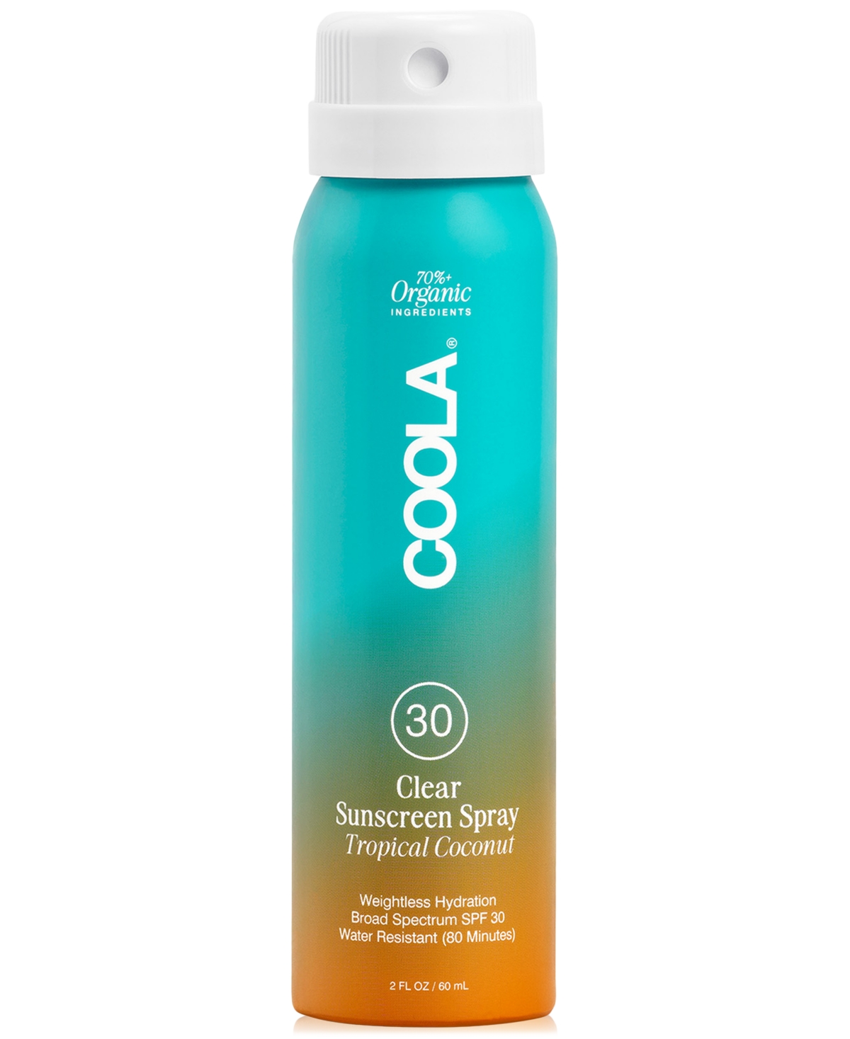 Clear Sunscreen Spray Spf 30 - Tropical Coconut, 2 oz.