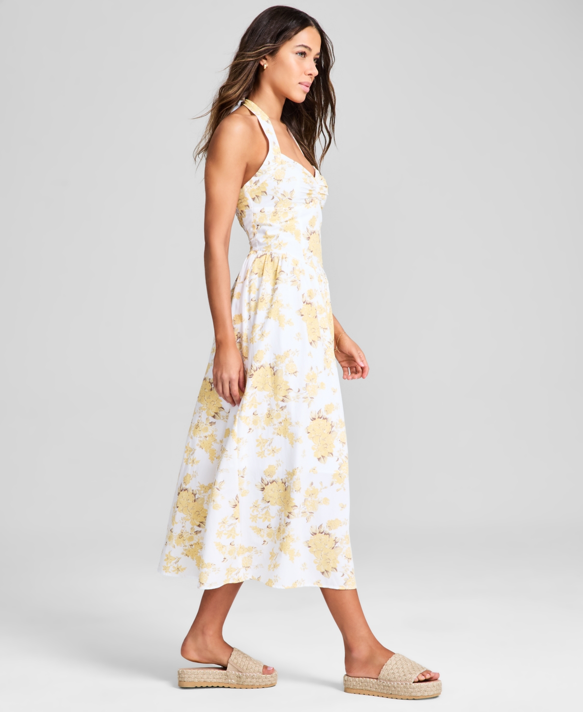 And Now This Women's Printed Halter Sweetheart-neck Dress, Exclusively At Macy's