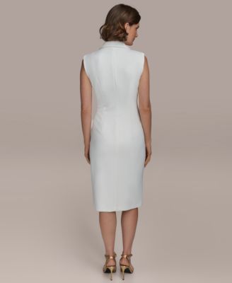【Donna Karan New York】Button-Front Chain-Trim Dress Donna Karan New York Women's Button-Front Chain-Trim Dress