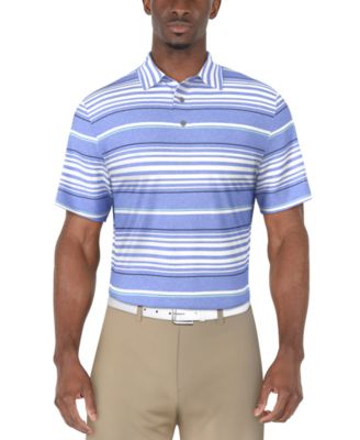 Men's Short Sleeve Striped Polo Shirt