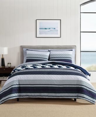 Nautica Lakefront Embossed Comforter Set In Blue