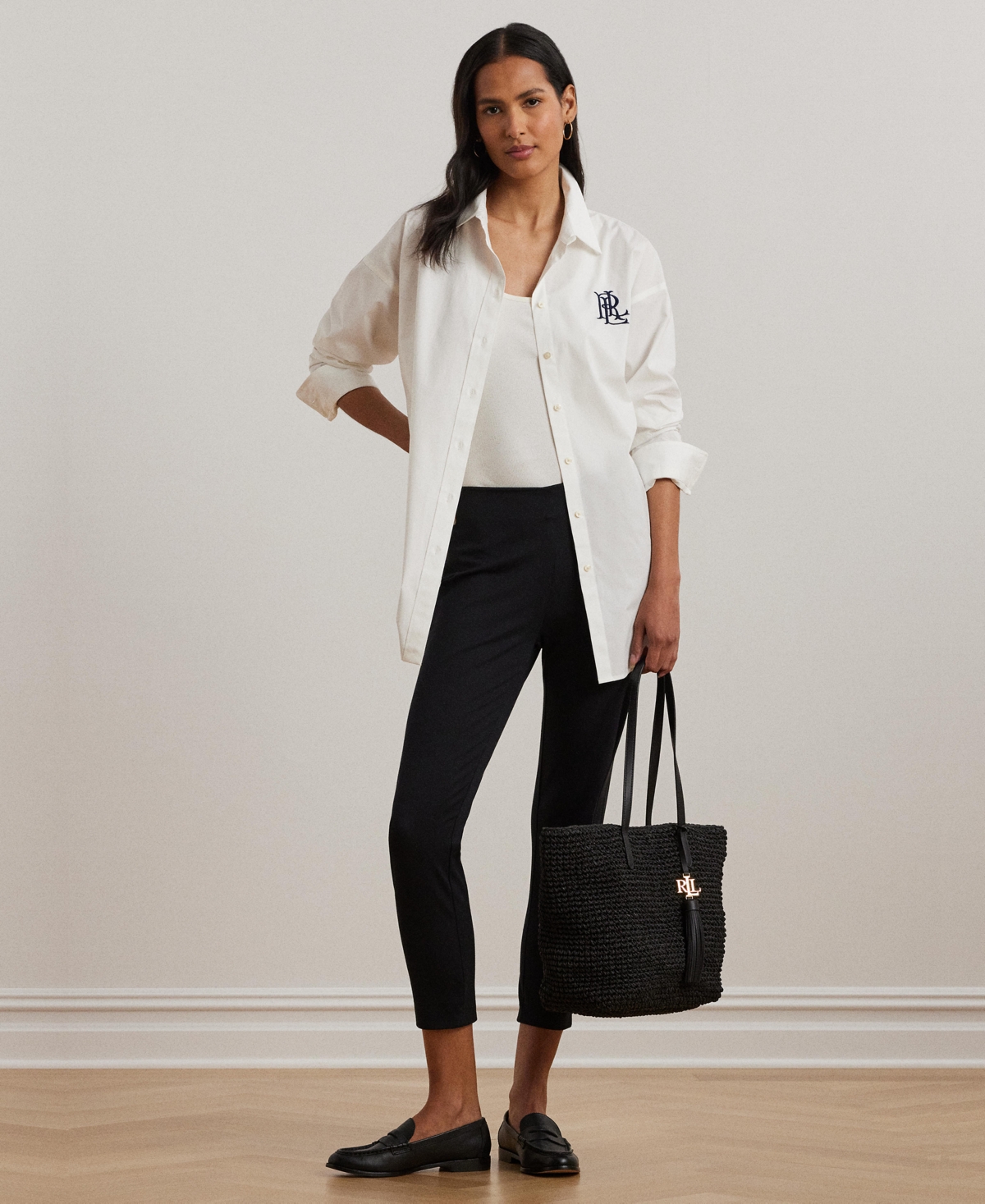 Ralph Lauren Twill Cropped Skinny Pant