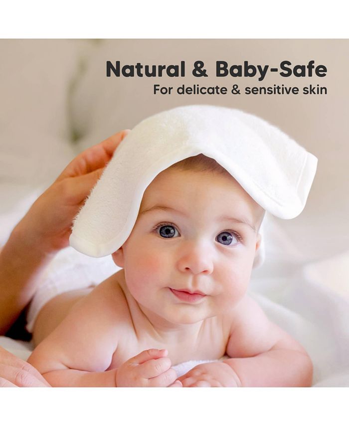 KeaBabies 6pk Deluxe Baby Washcloths, Organic and Soft Baby Wash Cloth, Baby Bath Towel, Face Cloths - White - No Size