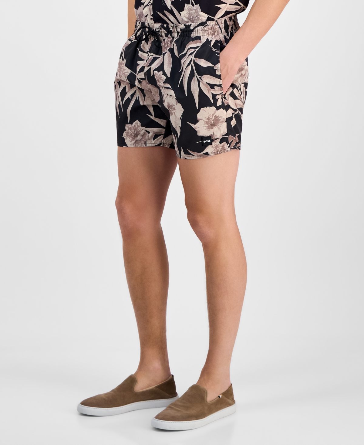 Shop Hugo Boss Hugo By  Men's Floral Shorts In Light Beige