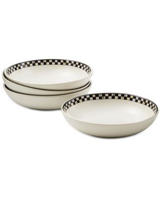 Courtly Check Everyday Pasta Bowls, Set of 4