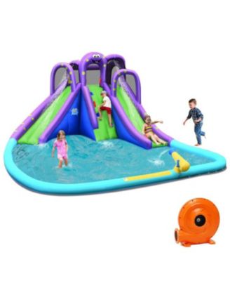 Inflatable Water Park Mighty Bounce House with Pool Ultimate Outdoor Playset for Kids
