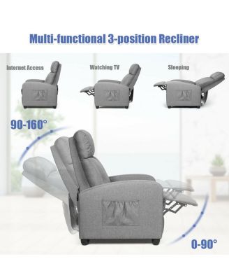 Recliner Sofa Wingback Chair with Massage Function