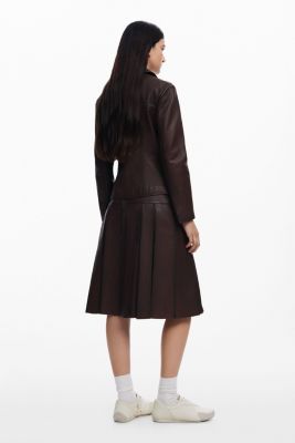 Women's Peplum leather biker jacket