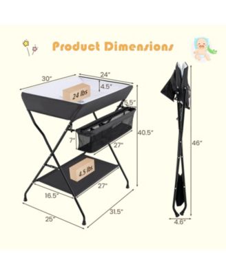 Baby Storage Folding Diaper Changing Table