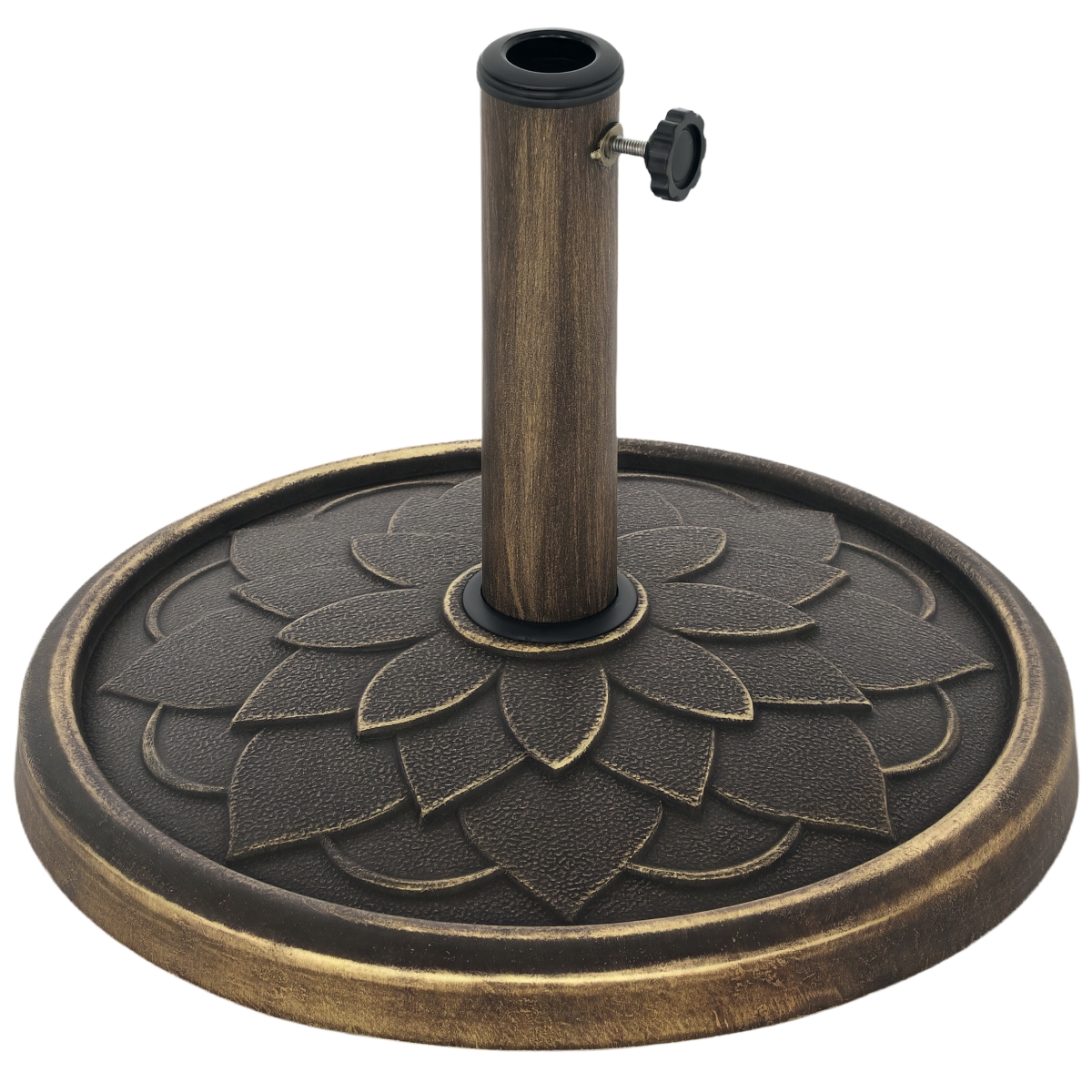 Outsunny Round Patio Umbrella Base, 26 lbs Resin Umbrella Sd,