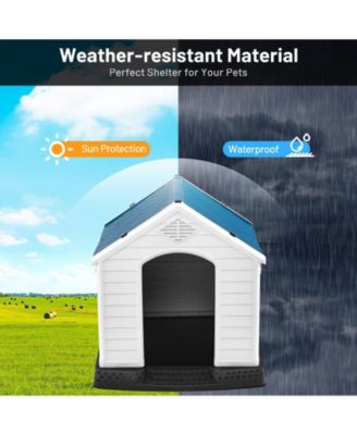 Dog House Made of Plastic with Ventilation System and Fastening Device