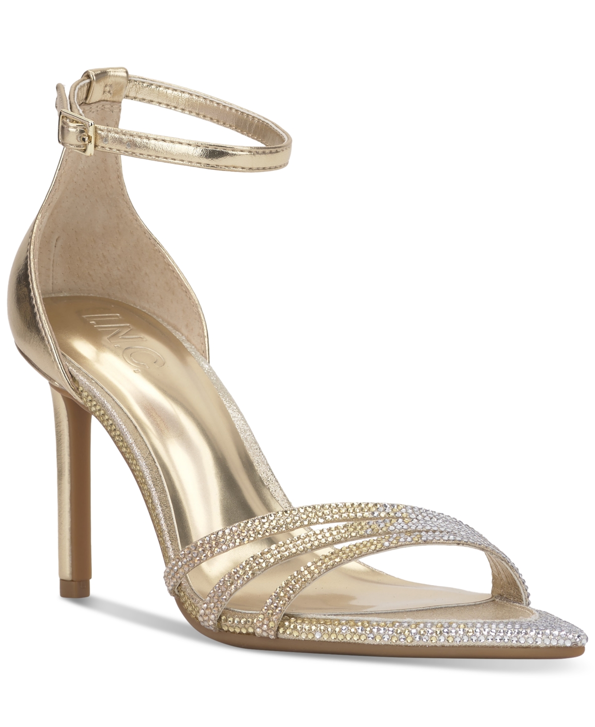 Women's Kadira Embellished Dress Sandals, Exclusively at Macy's - Silver Gold Ombre