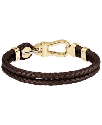 Men's Ares Prime Brown Leather Bracelet