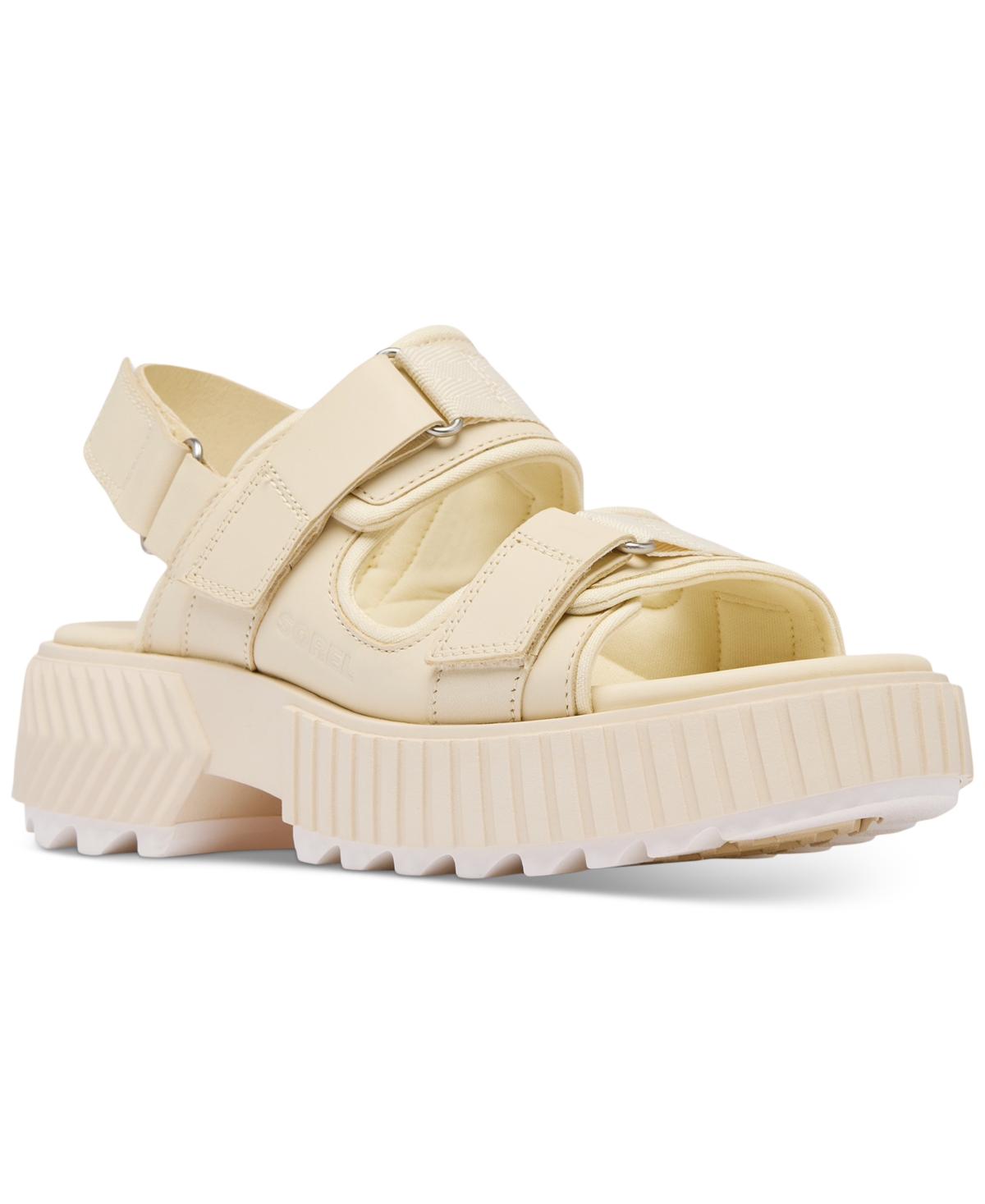Sorel Ona Ave Multistrap Mid Sandal In Chalk,chalk